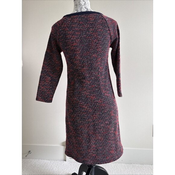 Talbots Shift Dress Button Detail Petite SP Red & Blue 3/4‎ Sleeve - Picture 6 of 8